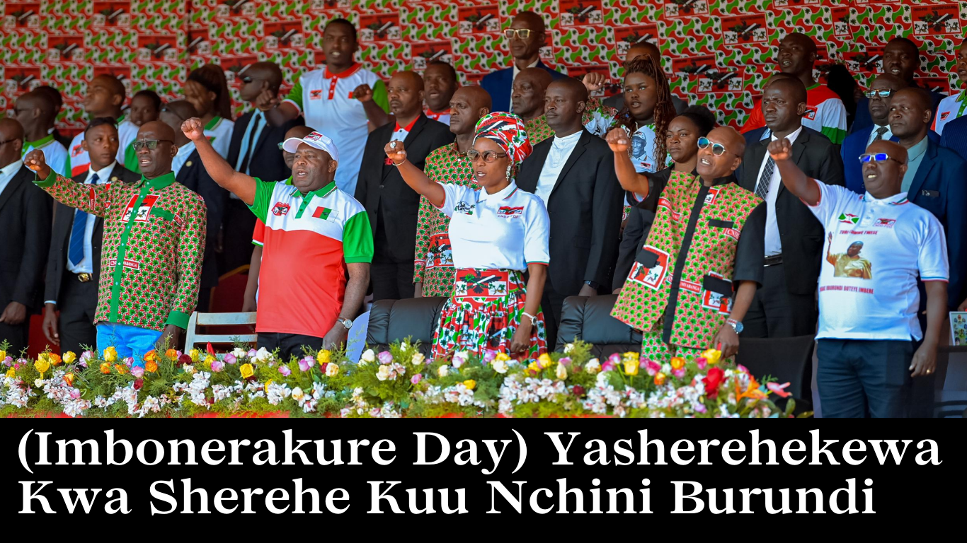 Rais Ndayishimiye akihutubia vijana wa Imbonerakure katika Uwanja wa Ingoma, Gitega