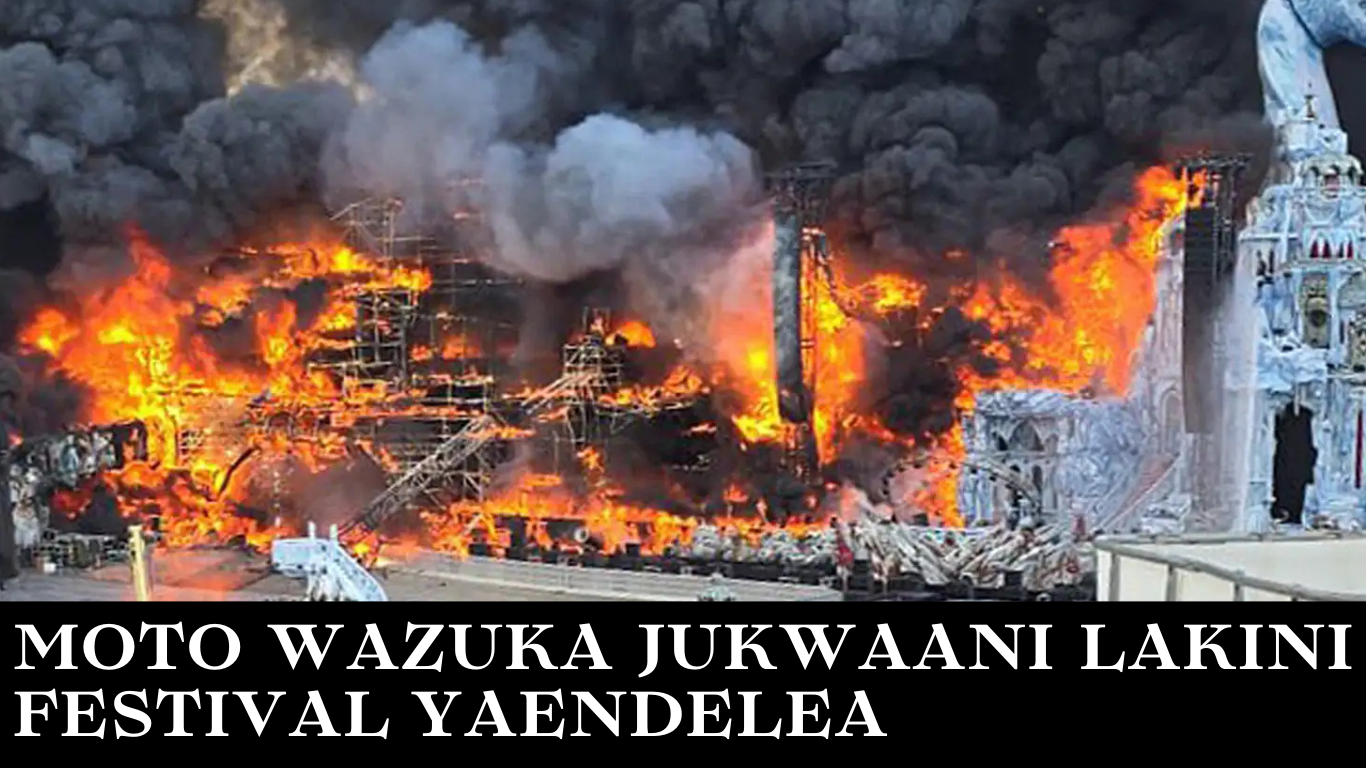 Moto uliozuka kwenye jukwaa kuu la Tomorrowland 2025, festival iliendelea bila kuahirishwa.