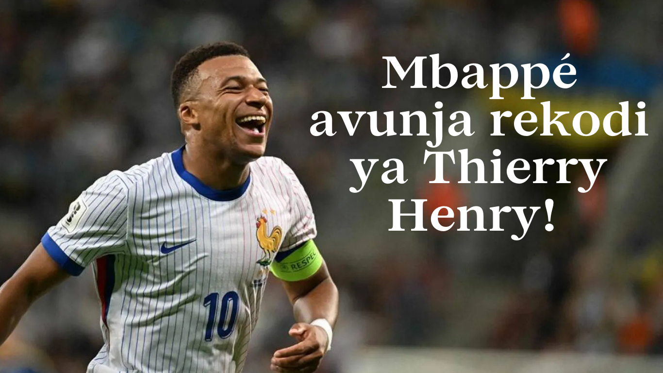Kylian Mbappé akisherehekea bao lake la 52 kwa timu ya taifa ya Ufaransa dhidi ya Iceland